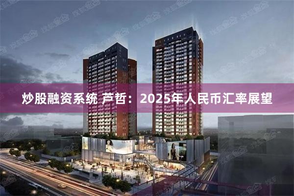 炒股融资系统 芦哲：2025年人民币汇率展望