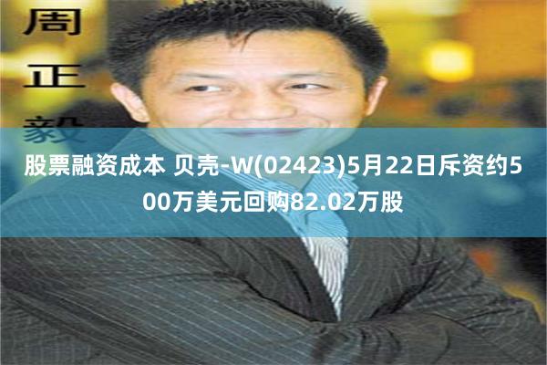 股票融资成本 贝壳-W(02423)5月22日斥资约500万美元回购82.02万股