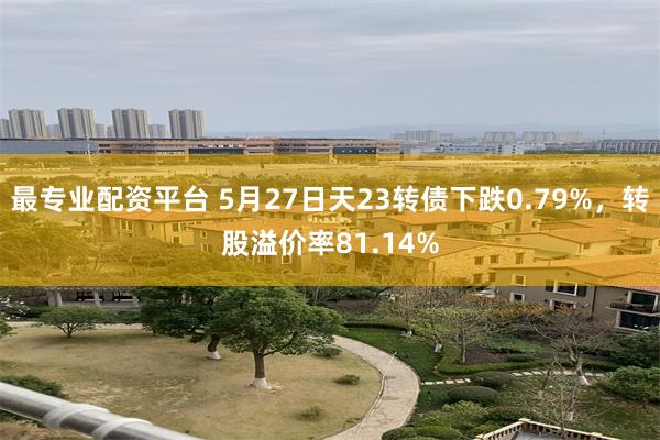 最专业配资平台 5月27日天23转债下跌0.79%，转股溢价率81.14%
